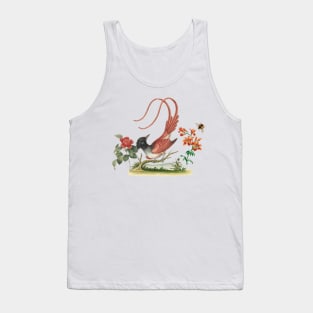 A Bird in the Paradise Garden. Nature Illustration Tank Top